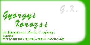 gyorgyi korozsi business card